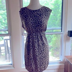 Leopard printed silk cashmere print tunic